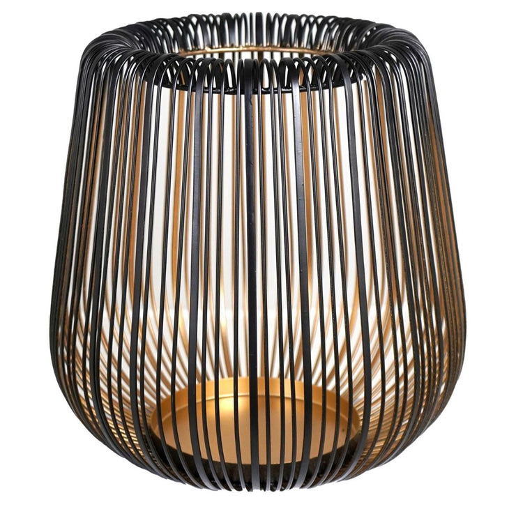 Kaheku Windlicht Cuneo, schwarz/gold, diverse Grössen