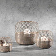 Kaheku Windlicht Fia, beige/gold, diverse Grössen