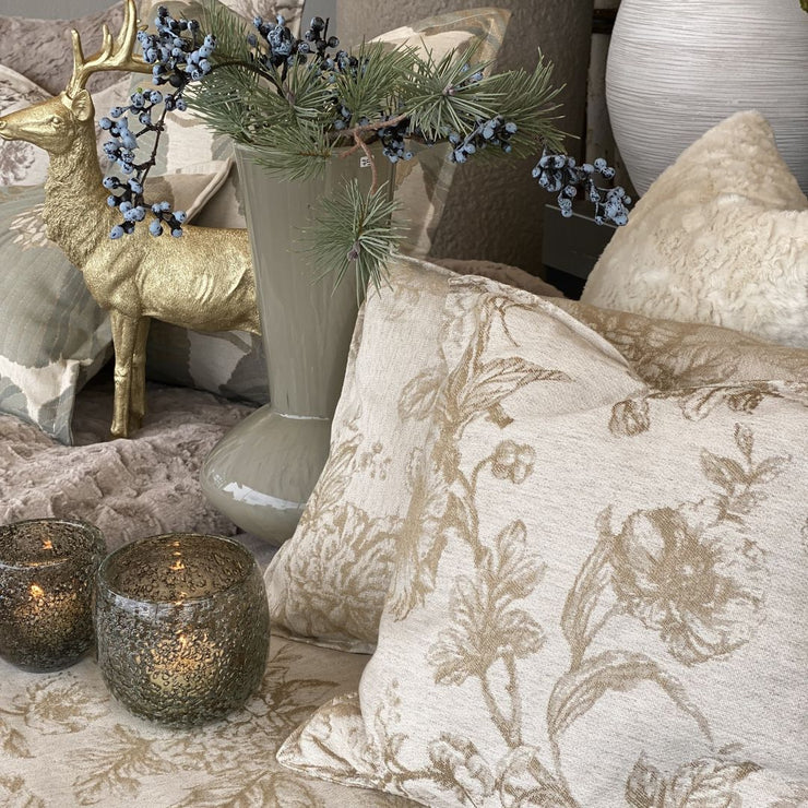 Proflax Tischläufer, Floral Toile beige-taupe