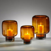 Kaheku Windlicht Opino Glas, amber, diverse Grössen