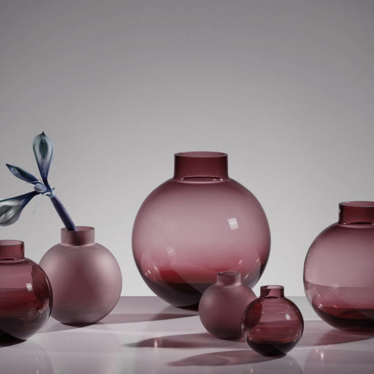 Kaheku Kugelvase Solento, Glas, lila