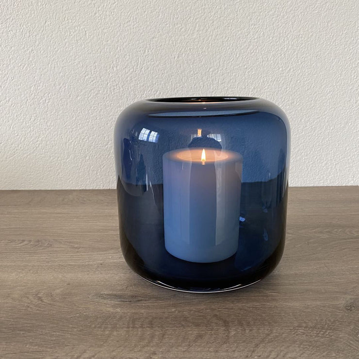 DutZ Vase/Windlicht Glas nachtblau